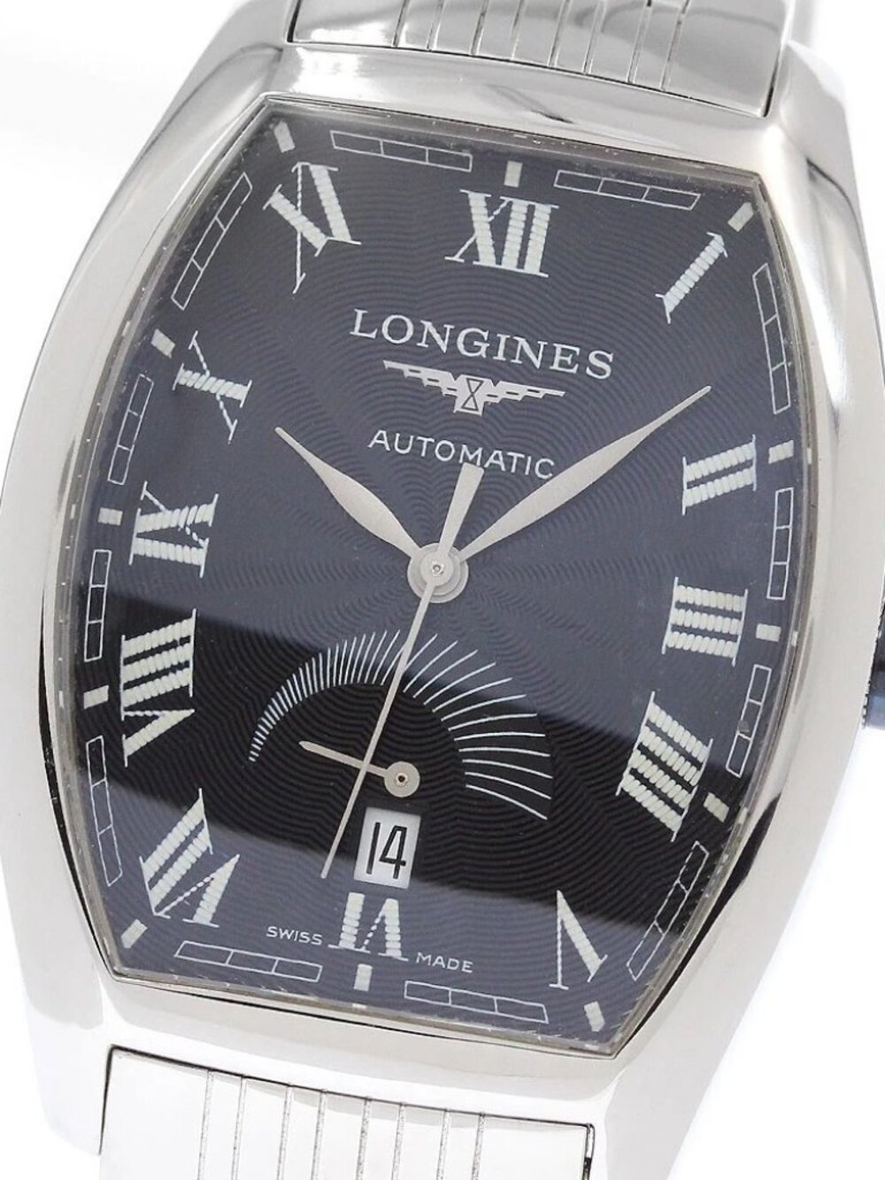 LONGINES Evidenza L2.672.4 Power reserve date black Dial Automatic Men's_957042